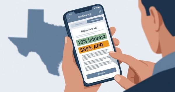 Loan Apps in Texas: How the 10% Usury Cap and the CAB Model Actually Set Your APR