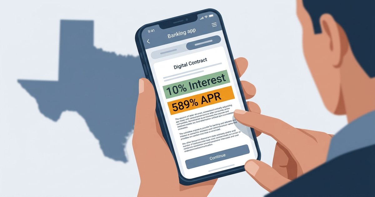 Loan Apps in Texas: How the 10% Usury Cap and the CAB Model Actually Set Your APR
